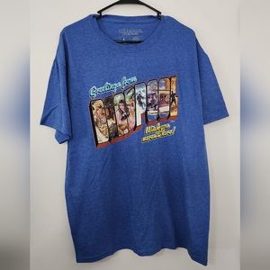 Greetings From Deadpool Blue Loot Crate T-Shirt Large Marvel Club Merc Tee New